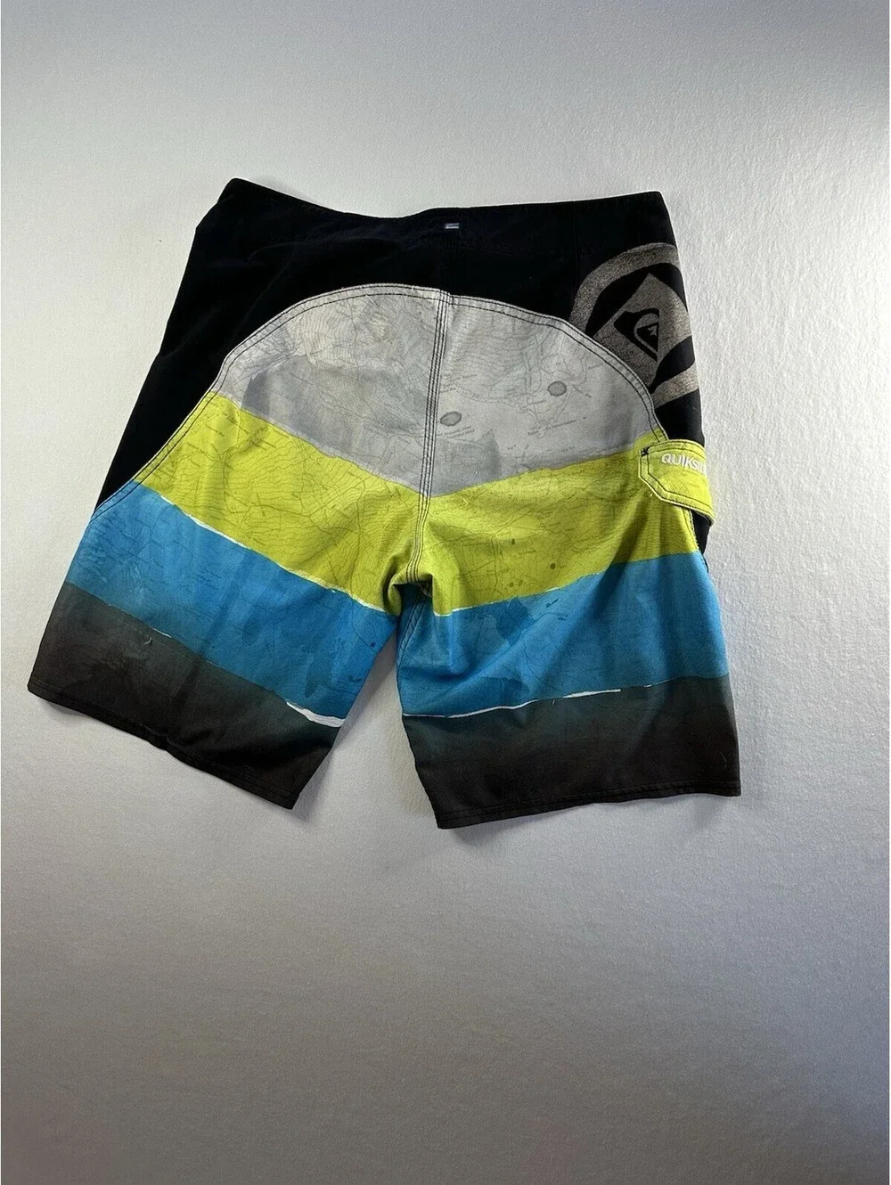 Y2K Quiksilver Board Shorts Mens 33 Surf Swim Trunks